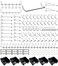 FRIMOONY Pegboard Hooks with Bins Peg Locks for Organizing Various Tools 188 PCS 80 of Which are Locks