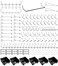 FRIMOONY Pegboard Hooks with Bins Peg Locks for Organizing Various Tools 188 PCS 80 of Which are Locks