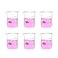 Labvida 6pcs 250ml Upgrated Thick Glass Beakers Griffin Low Form Beaker Set with Double Scale 33 Boro LVA010