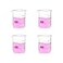 Labvida 4pcs 250ml Upgrated Thick Glass Beakers Griffin Low Form Beaker Set with Double Scale 33 Boro LVA009