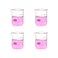 Labvida 4pcs 250ml Upgrated Thick Glass Beakers Griffin Low Form Beaker Set with Double Scale 33 Boro LVA009