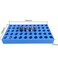 MUHWA 2 Packs Vial Rack 2ml HPLC Sample Bottles Rack Single Blue Holds 50 Standard 12 mm 2 mL vials Stackable Tube Rack