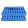 MUHWA 2 Packs Vial Rack 2ml HPLC Sample Bottles Rack Single Blue Holds 50 Standard 12 mm 2 mL vials Stackable Tube Rack