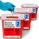 Shop Square Sharps Containers for Home Use 2 Gallon 3Pack Needle Disposal Professional Grade Biohazard Containers