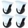 Framendino 4 Pack 1 Inch Rubber Caster Single Wheels Heavy Duty Rigid NonSwivel Top Plate Fixed Casters