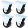 Framendino 4 Pack 1 Inch Rubber Caster Single Wheels Heavy Duty Rigid NonSwivel Top Plate Fixed Casters