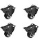 Luomorgo 4 Pcs 15 Inch Rigid Fixed Top Plate Caster Wheels NonSwivel Top Plate Casters