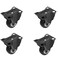 Luomorgo 4 Pcs 15 Inch Rigid Fixed Top Plate Caster Wheels NonSwivel Top Plate Casters