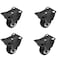Luomorgo 4 Pcs 15 Inch Rigid Fixed Top Plate Caster Wheels NonSwivel Top Plate Casters