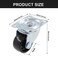 Luomorgo 1 inch Dia Swivel Caster Wheels Rubber Base with Rectangle Top Plate Bearing Heavy Duty 8pcs