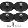 DIYMAG 4Pcs Rubber Coated AntiScratch Mounting Magnets Adhesive Power 30LBS Neodymium Magnet Based with M5 Threaded Studs Strong Magnetic Hold The Base for Light Bar Mirror Camera PTZ169 Inch