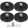 DIYMAG 4Pcs Rubber Coated AntiScratch Mounting Magnets Adhesive Power 30LBS Neodymium Magnet Based with M5 Threaded Studs Strong Magnetic Hold The Base for Light Bar Mirror Camera PTZ169 Inch