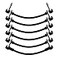 SONICAKE 6 Inch Patch Cable for Guitar Effect Pedal Cables 6 Pack 14 TS Right Angle Instrument Cables Black