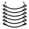 SONICAKE 6 Inch Patch Cable for Guitar Effect Pedal Cables 6 Pack 14 TS Right Angle Instrument Cables Black