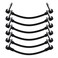 SONICAKE 6 Inch Patch Cable for Guitar Effect Pedal Cables 6 Pack 14 TS Right Angle Instrument Cables Black