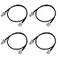 RhymKawa RK Antenna Extension Cable with BNC and Bulkhead Connector for Wireless Microphone Combination System Lenght 20 4 Pack