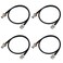 RhymKawa RK Antenna Extension Cable with BNC and Bulkhead Connector for Wireless Microphone Combination System Lenght 20 4 Pack