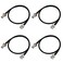 RhymKawa RK Antenna Extension Cable with BNC and Bulkhead Connector for Wireless Microphone Combination System Lenght 20 4 Pack