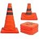 Sunnyglade 4 Pack 155 inch Collapsible Traffic Cones Multi Purpose Pop up Reflective Safety Cone