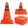 Sunnyglade 4 Pack 155 inch Collapsible Traffic Cones Multi Purpose Pop up Reflective Safety Cone