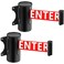 Landical 2 Pcs 16ft Wall Mount Retractable Barrier Belt Do Not Enter Sign Safety Belt Barrier Rope with Braking System Locking Button for Crowd Control Parking