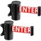 Landical 2 Pcs 16ft Wall Mount Retractable Barrier Belt Do Not Enter Sign Safety Belt Barrier Rope with Braking System Locking Button for Crowd Control Parking