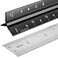 Jotyua Architectural Scale Ruler Set 2 Pack 12 Inch Aluminum Architect Ruler with Standard Metal Ruler Imperial Architect Triangular Ruler with Etching for Architects Engineers Students and Draftsman