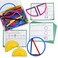 edxeducation GeoStix Deluxe Set Teach Geometry 100 Construction Sticks 2 Protractors Activity Cards Manipulative for Math Art and Fine Motor Skills