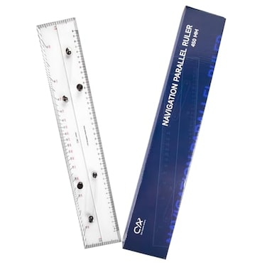 CYA Navigation Parallel Ruler Marine Parallel Ruler with Clear Scales Mapping Points to Pull Parallel Ruler 400MM15 inch Nautical Charts Parallel Ruler for for Boat Ship Navigation Drawing