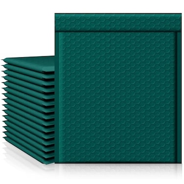 Fuxury Forest Green Bubble Mailer 2 Padded Envelopes SelfSeal Adhesive 85 x 12 bubble mailers Water Resistant Bubble Envelope for MailingPackagingSmall Business 25 Pack