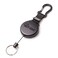 KEY-BAK KEYBAK SECURIT SD Retractable Keychain 36 Retractable Cord 15oz Retraction Durable Polycarbonate Case Zinc Alloy Carabiner Split Ring Black