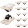 Jetec 24 Pcs Self Adhesive Wheels Mini Fixed Wheels Caster Boxes Caster for Box Bottom Storage Rack DIY Toy Car Bin StorageClassic Style