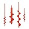 MAXCCINO Auger Drill Bit for Planting Set of 4 Garden Ground Earth Spiral Drill Bit for 38 Hex Drive Drill for Post Hole Digger Bulb Bedding Digging Plant Rapid Planter