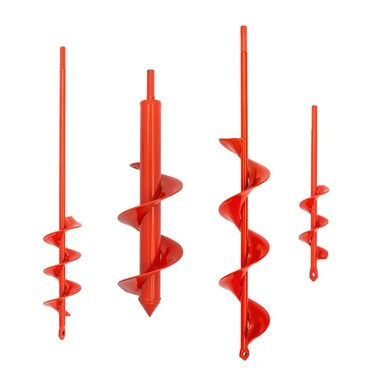 MAXCCINO Auger Drill Bit for Planting Set of 4 Garden Ground Earth Spiral Drill Bit for 38 Hex Drive Drill for Post Hole Digger Bulb Bedding Digging Plant Rapid Planter