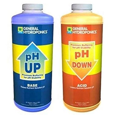 General Hydroponics GH pH Up and pH Down 1 Quart Combo Kit Water Adjuster Buffer
