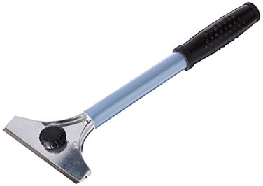 Winco 12 Grill Scraper with 4Inch Blade and Rubber Handle Medium Stainless Steel