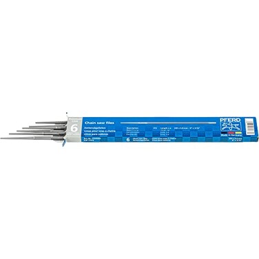 PFERD 316 x 8 Round Chain Saw File Set 6Piece Premium Line with Innovative Spiral Cut For Fast Manual Chainsaw Sharpening Part 17076