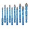 BRSCHNITT Masonry Drill Bit 10pcs Carbide Tips Concrete Drill Bit Set for Pots Bottles Ceramic Tile Glass Brick Ceramic Hex Shank