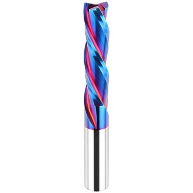 EANOSIC Downcut Spiral Router Bit Extra Long 4 inch with 12 Inch Shank 12 Inch Cutting Diameter Solid Carbide CNC End Mill Bits for Wood Carving Plunge Cut 3Flute