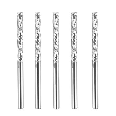 SpeTool 5Pcs Carbide Compression Router Bit UpDown End Mills 18 x 1 inch Cutter for CNC Mill Machine Wookwork 3D Profile Detail Engraver Carving