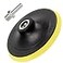 ANCIRS 5 Inch125mm Hook and Loop Buffing Pad for Sanding Discs Rotary Backing Pad with M14 Drill Attachment Adapter and Soft Foam Layer
