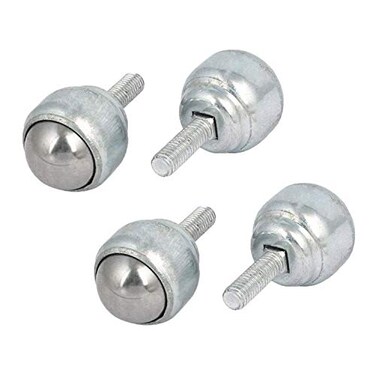 XMHF 25mm1 Roller Ball Transfer Bearings Threaded Stem Caster Wheel Unit Table Conveyor Roller Ball 4Pcs