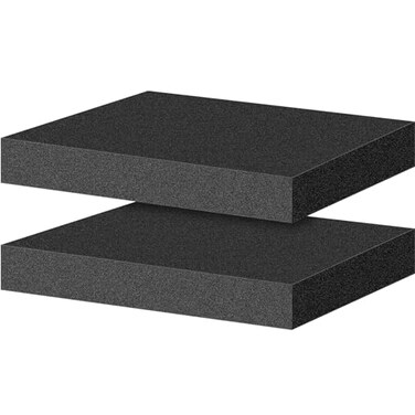 ToLanbbt Polyurethane Foam Sheets 2P 16 x 12 x 2 Inch Cuttable Tool Box Case Foam Inserts Paddings Black Cushion Packing Pads for Case Toolbox Game Box Craft Camera Storage