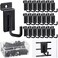 Tandefio 25 Pack J Shaped Slatwall Hooks and Hangers Heavy Duty Slatwall Accessories for Display Panel Garage 325 InchBlack