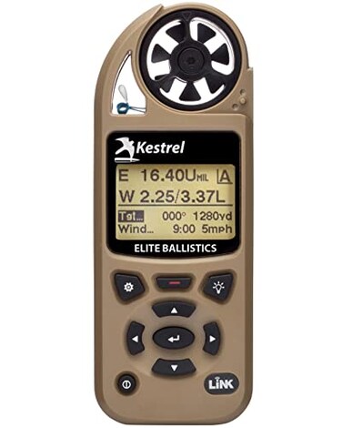 Kestrel Ballistics Elite Weather Meter with Applied Ballistics and Bluetooth Link Tan