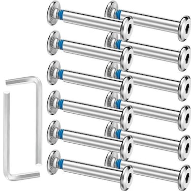 Hotop 20 Sets Skate Wheel Socket Screw Inline Roller Skate Screws Shaft Hex with 2 Pieces Installation Tool 22