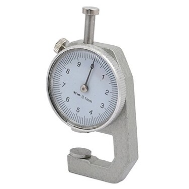 uxcell 0 to 10mm Range Measuring Tool 01mm Resolution Round Dial Thickness Gauge