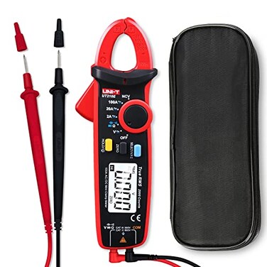 UNI-T UNIT UT210e Digital Clamp Meter AC DC Amp Meter Clamp Multimeter True RMS 2000 Counts Voltmeter Continuity Tester Capacitor HVAC Tool Multi Tester