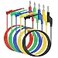 Sumnacon 39 Inch Multimeter Test Lead Set 5 Pcs Stackable Banana Plug to Test Hook Wire Cable Kit with Protective Flexible Wire Leads for Electrical Testing 500V5A