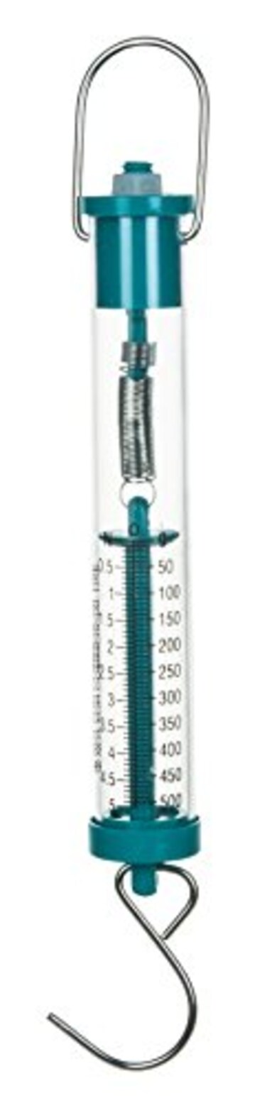 Eisco Labs Acrylic Tubular Spring Scale Dynamometer 5N500g Capacity Spring Scale Pull Scale Force Meter Force Spring Spring Scales for Science